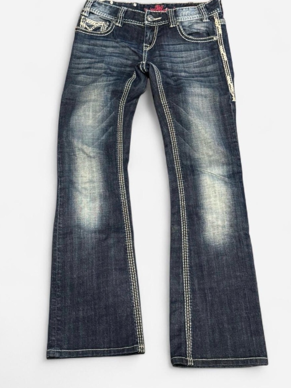 Rock & Roll Cowgirl Low Rise Bootcut Jeans 25x34